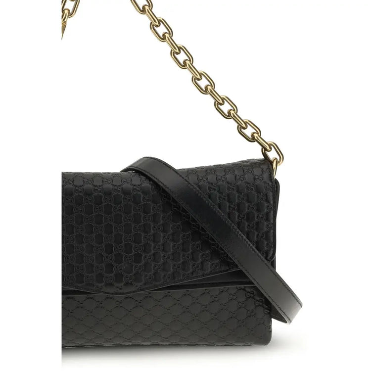Gucci Black Calf Leather Bos Taurus Shoulder Bag Gucci