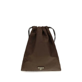 Prada Brown Polyamide Clutch Bag Prada