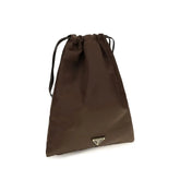 Prada Brown Polyamide Clutch Bag Prada