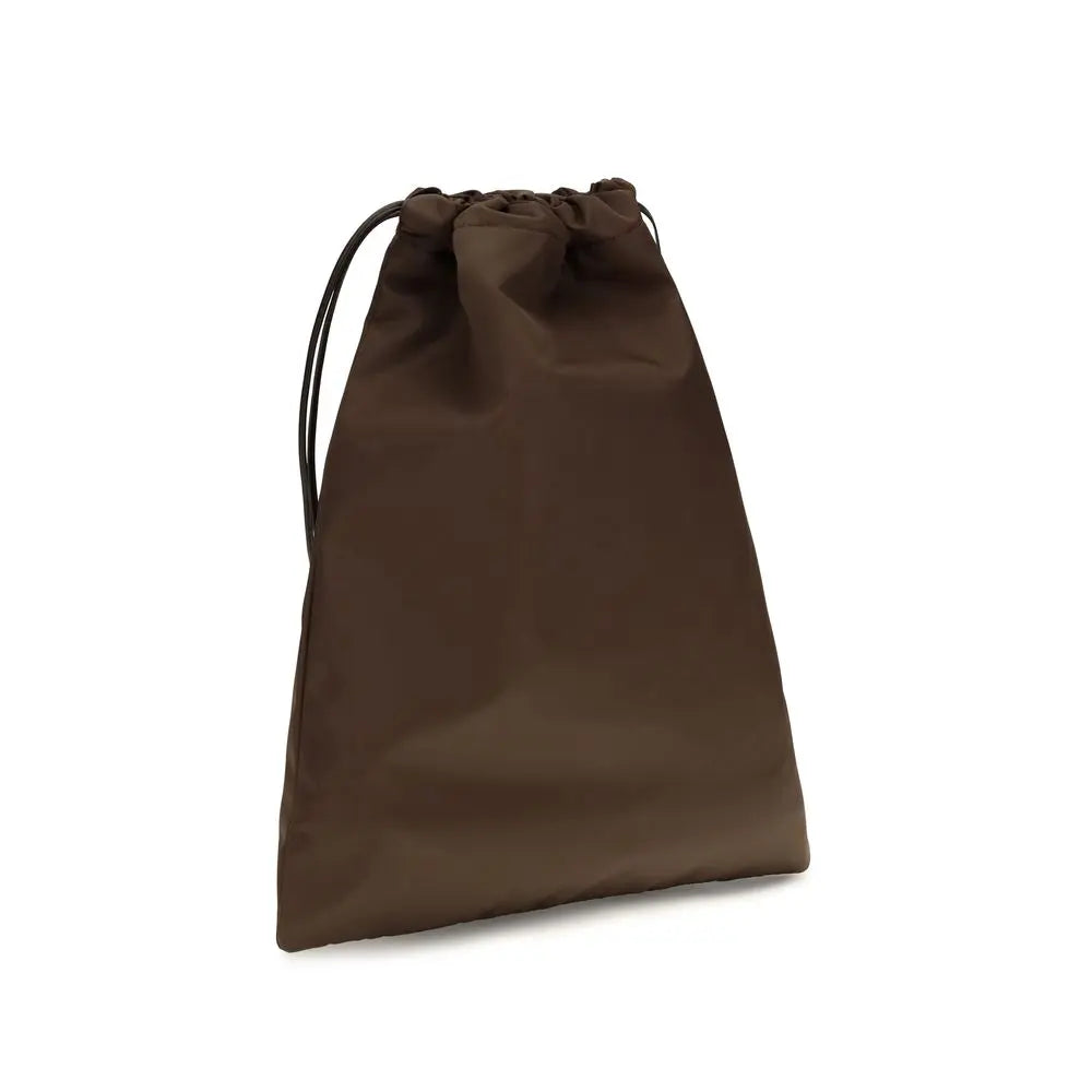 Prada Brown Polyamide Clutch Bag Prada