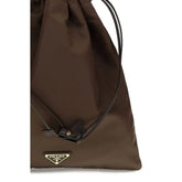 Prada Brown Polyamide Clutch Bag Prada