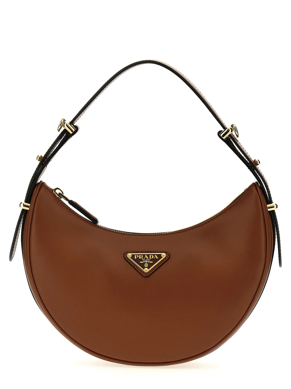 Prada Brown Calfskin Shoulder Bag STYLE SOURCE