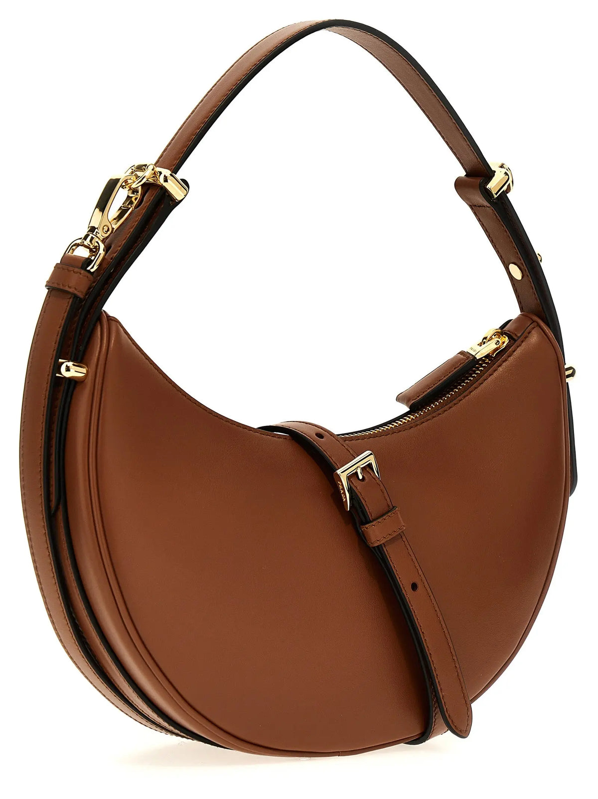Prada Brown Calfskin Shoulder Bag STYLE SOURCE