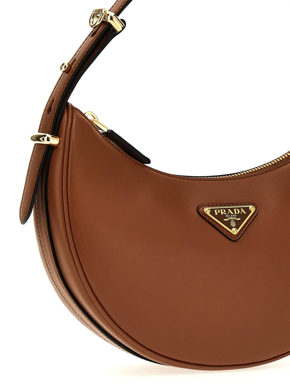 Prada Brown Calfskin Shoulder Bag STYLE SOURCE