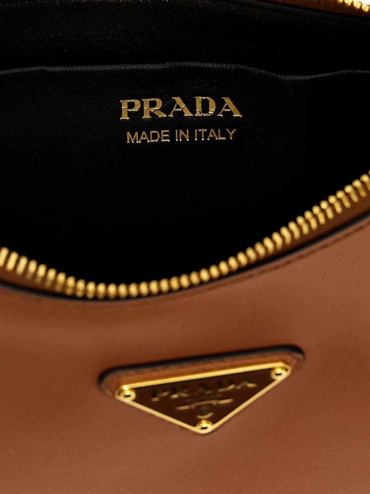 Prada Brown Calfskin Shoulder Bag STYLE SOURCE