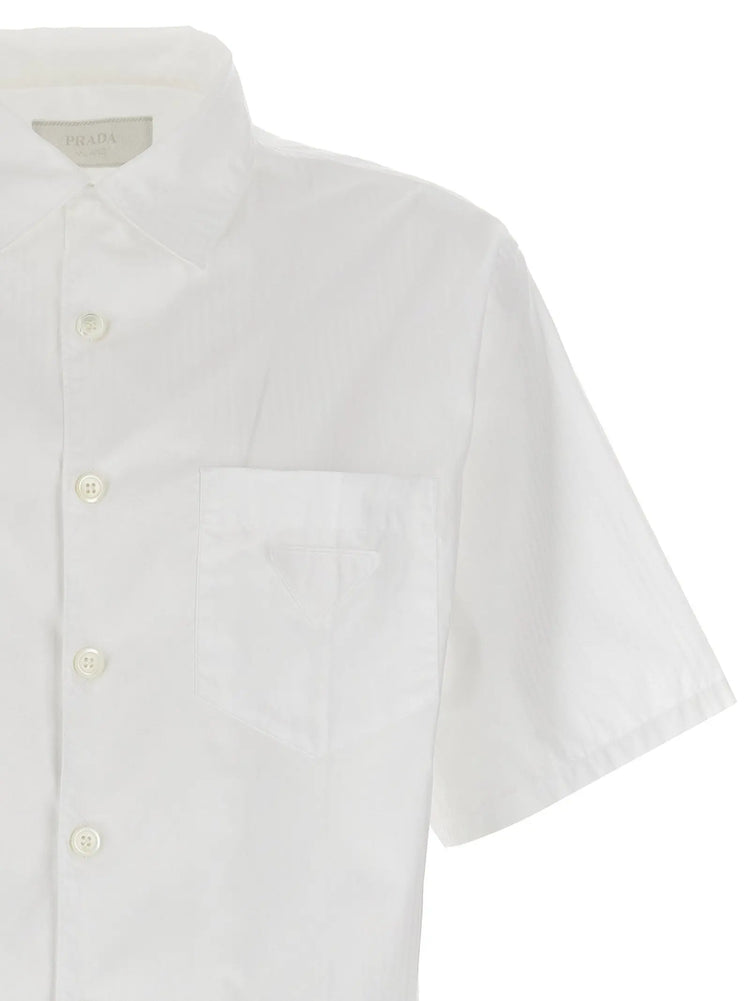 Prada White Cotton Blouse Prada