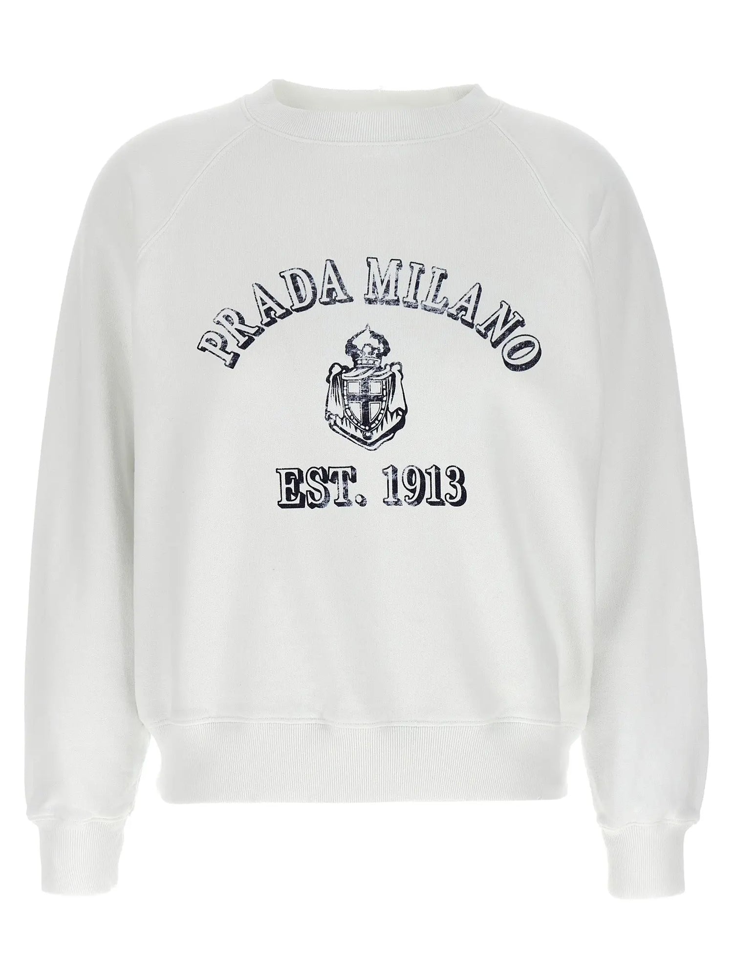 Prada White Cotton Sweatshirt Prada