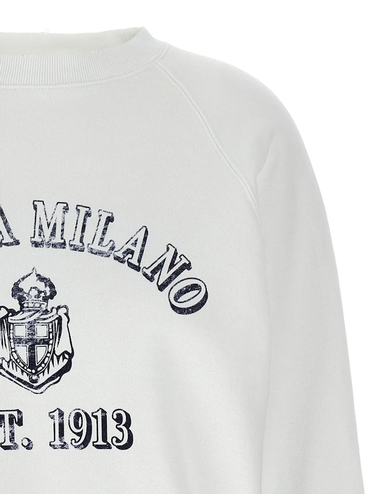 Prada White Cotton Sweatshirt Prada