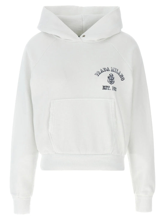 Prada White Cotton Sweatshirt STYLE SOURCE