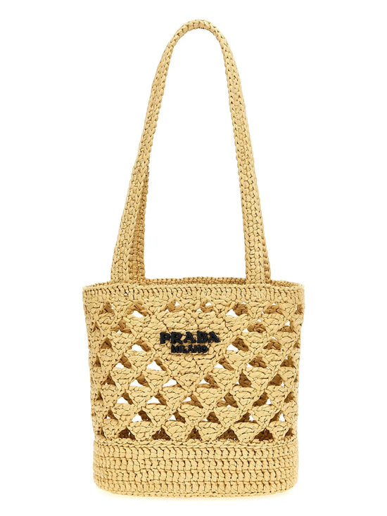 Prada Beige Viscose Handbag Prada