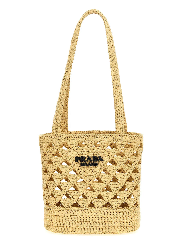 Prada Beige Viscose Handbag Prada
