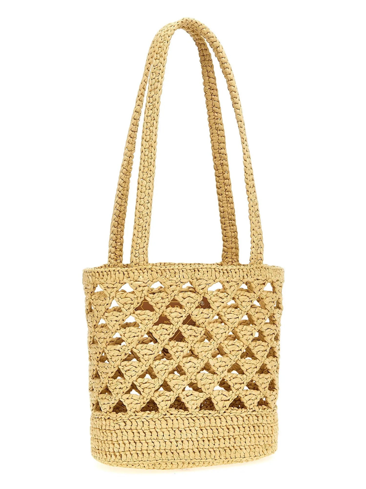Prada Beige Viscose Handbag Prada