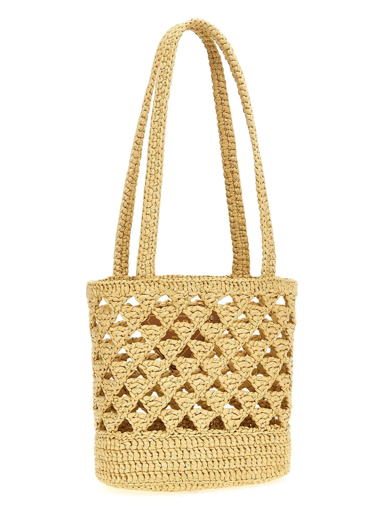 Prada Beige Viscose Handbag Prada