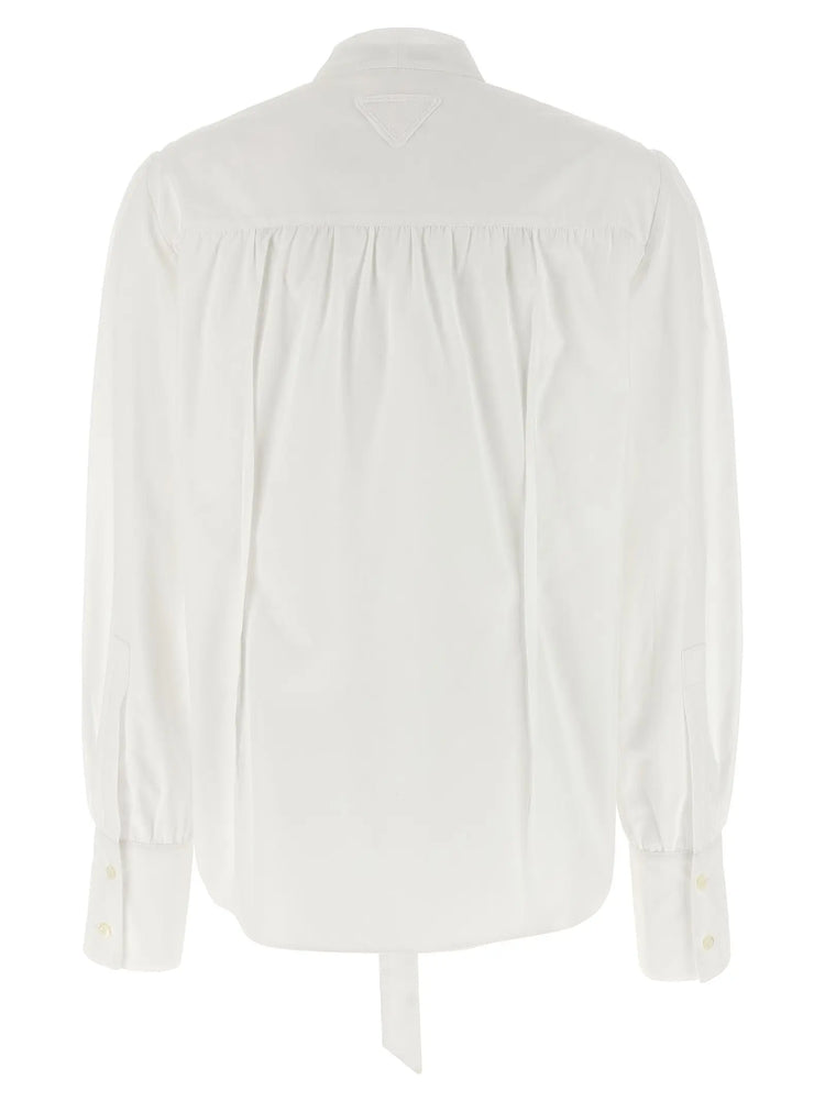 Prada White Cotton Blouse Prada