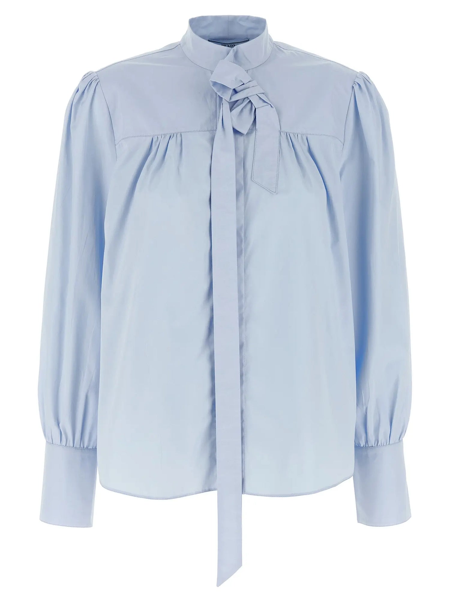 Prada Blue Cotton Blouse Prada