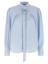 Prada Blue Cotton Blouse Prada