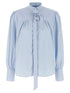 Prada Blue Cotton Blouse Prada