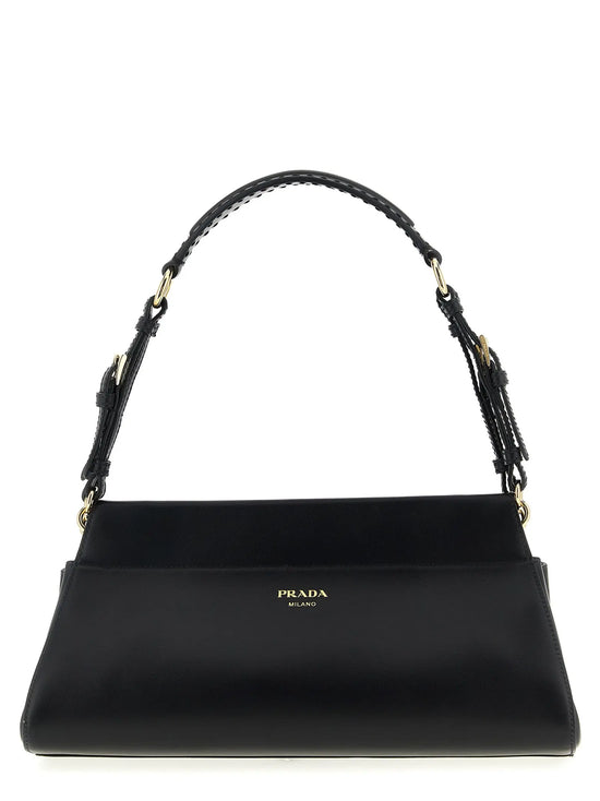 Prada Black Calfskin Shoulder Bag Prada