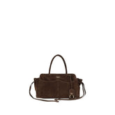 Prada Brown Suede Leather Shoulder Bag Prada