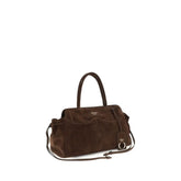 Prada Brown Suede Leather Shoulder Bag Prada