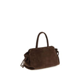 Prada Brown Suede Leather Shoulder Bag Prada