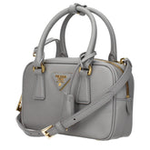 Prada Gray Leather Handbag Prada
