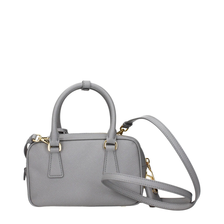 Prada Gray Leather Handbag Prada