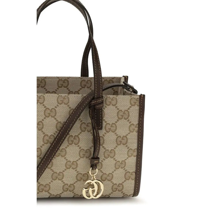 Gucci Beige Cotton Shoulder Bag Gucci