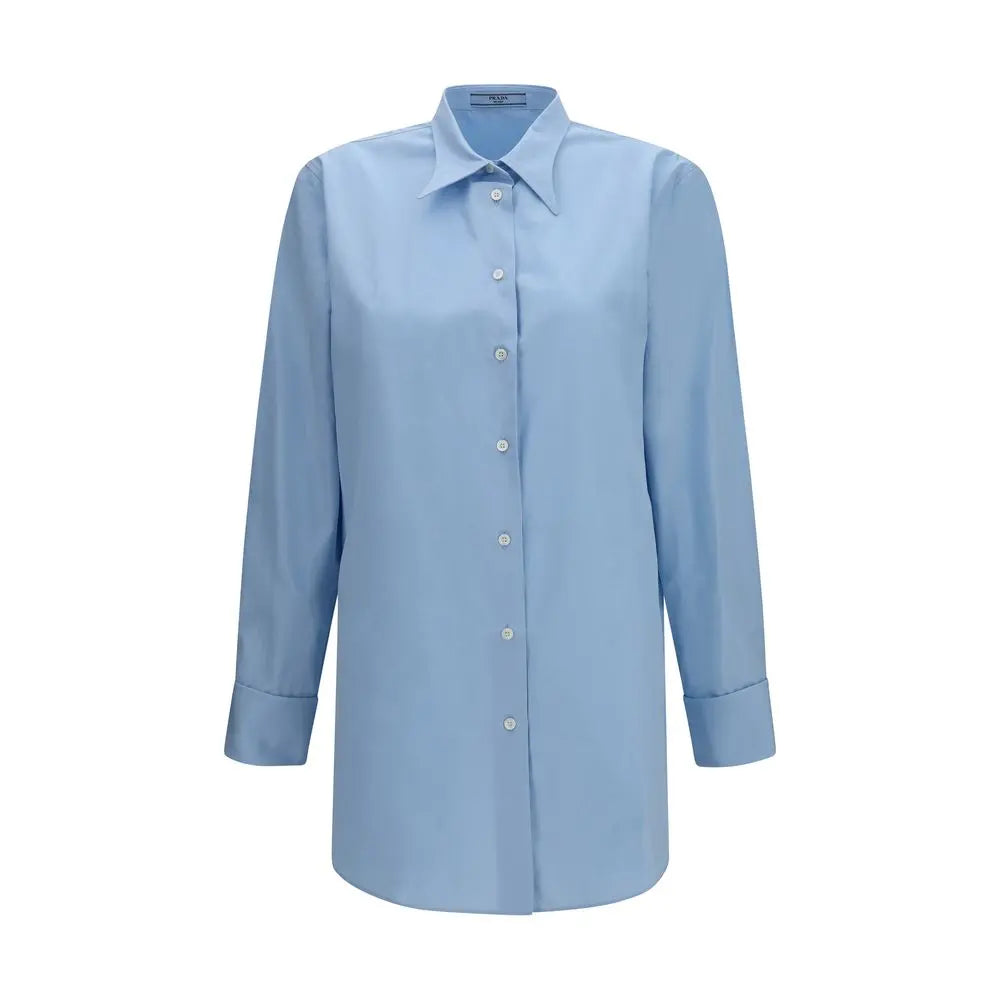 Prada Blue Cotton Dress Shirt Prada