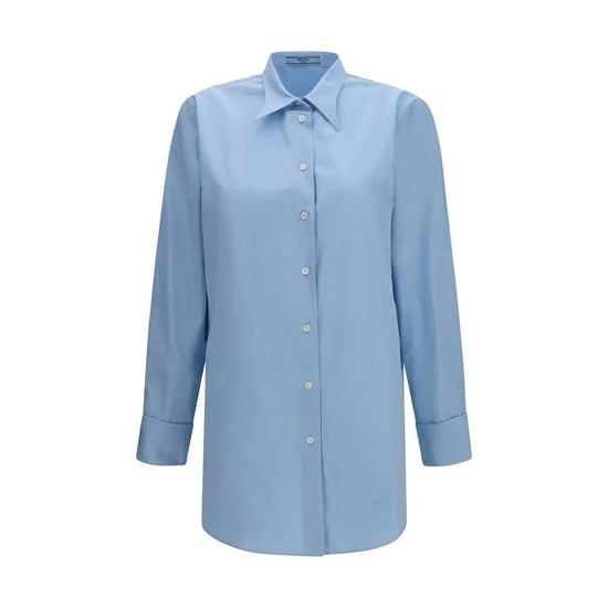 Prada Blue Cotton Dress Shirt Prada