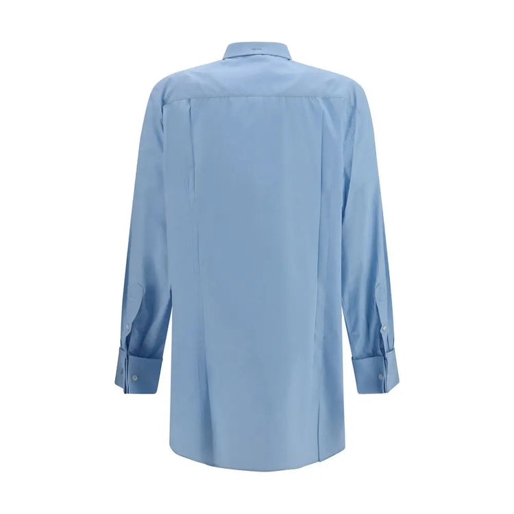 Prada Blue Cotton Dress Shirt Prada