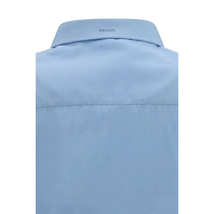 Prada Blue Cotton Dress Shirt Prada