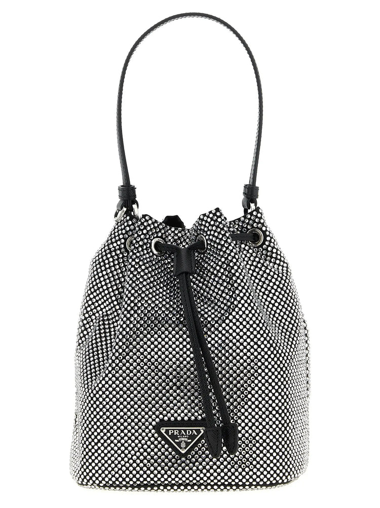 Prada Gray Viscose Handbag Prada