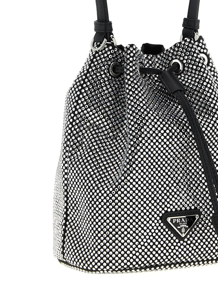 Prada Gray Viscose Handbag Prada