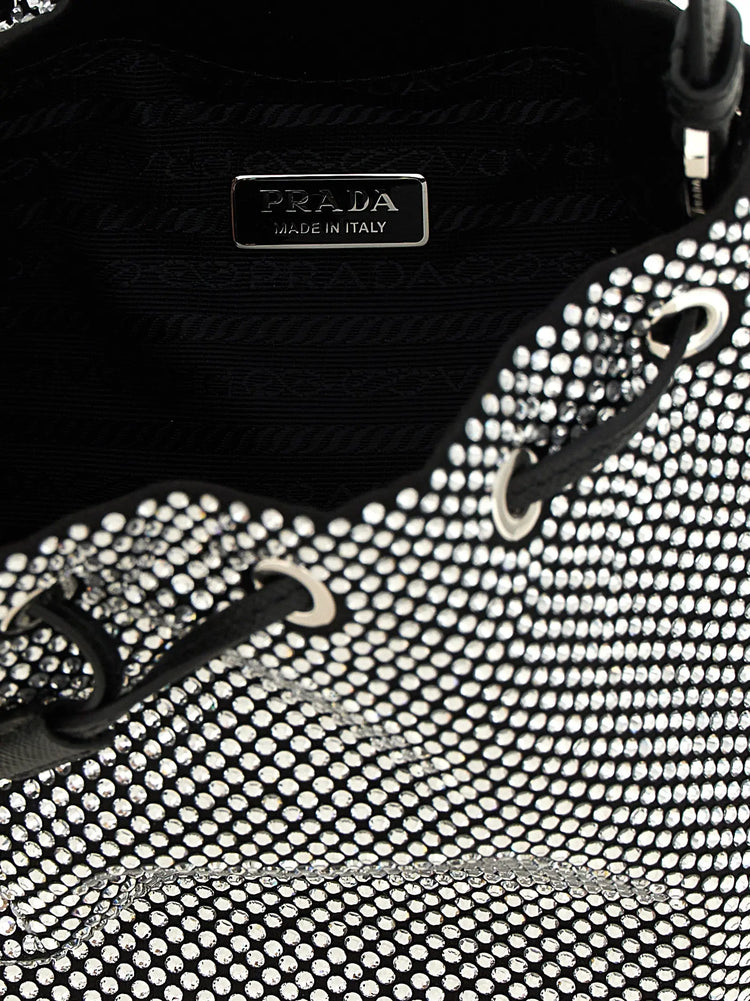 Prada Gray Viscose Handbag Prada