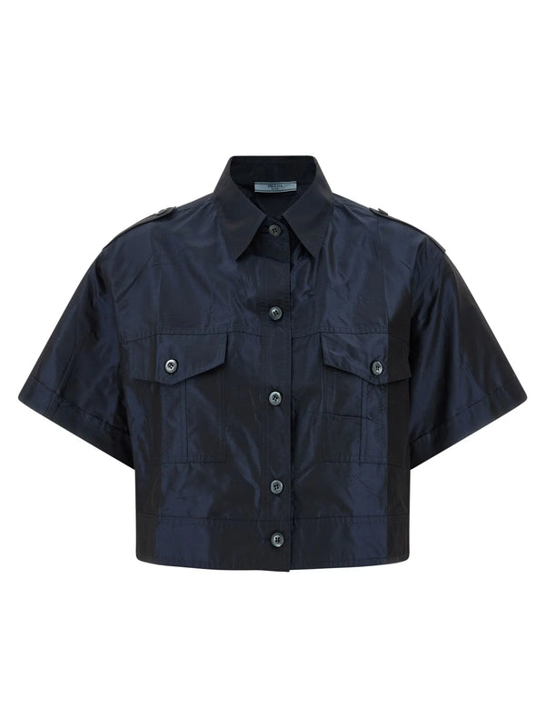 Prada Blue Silk Blouse Prada