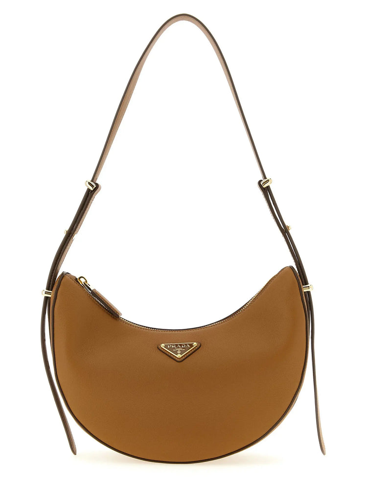 Prada Brown Calfskin Shoulder Bag Prada