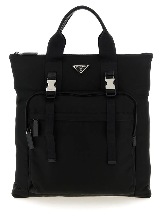 Prada Black Recycled Polyamide Tote Bag Prada