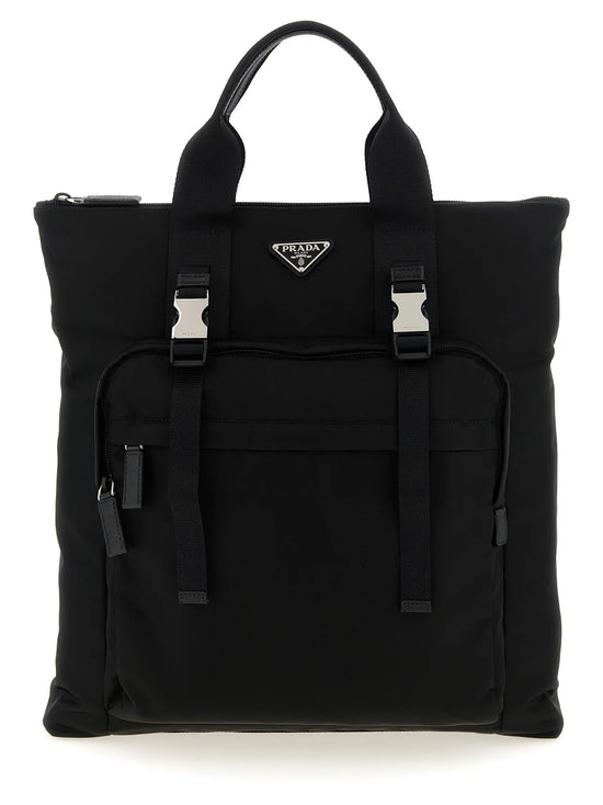 Prada Black Recycled Polyamide Tote Bag Prada