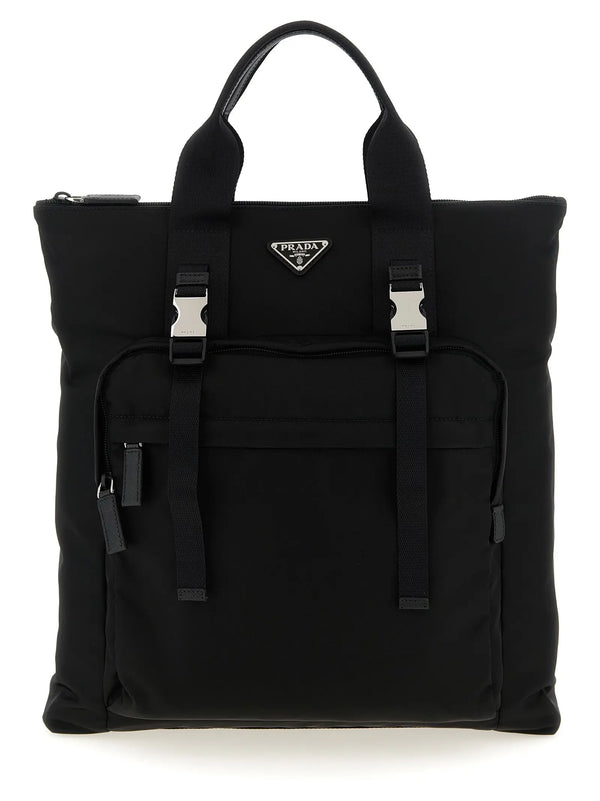 Prada Black Recycled Polyamide Tote Bag Prada
