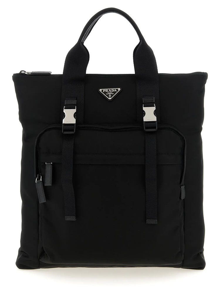 Prada Black Recycled Polyamide Tote Bag Prada