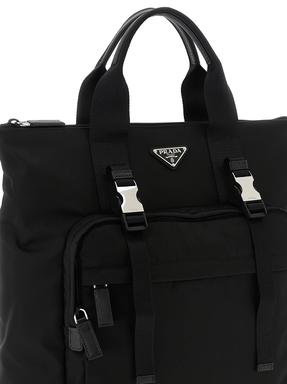 Prada Black Recycled Polyamide Tote Bag Prada