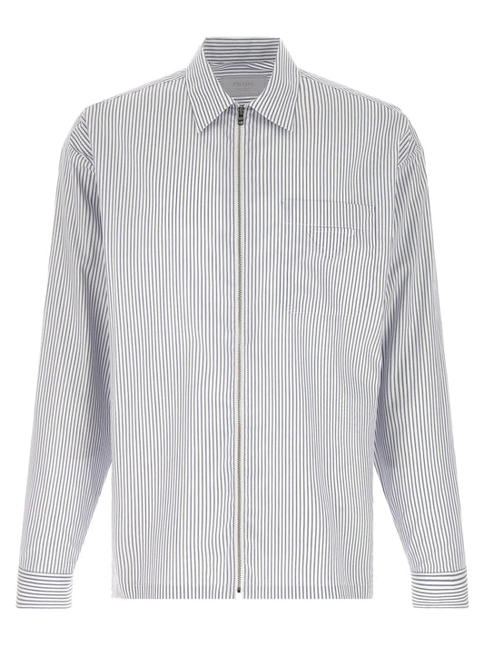 Prada Blue Cotton Blouse STYLE SOURCE