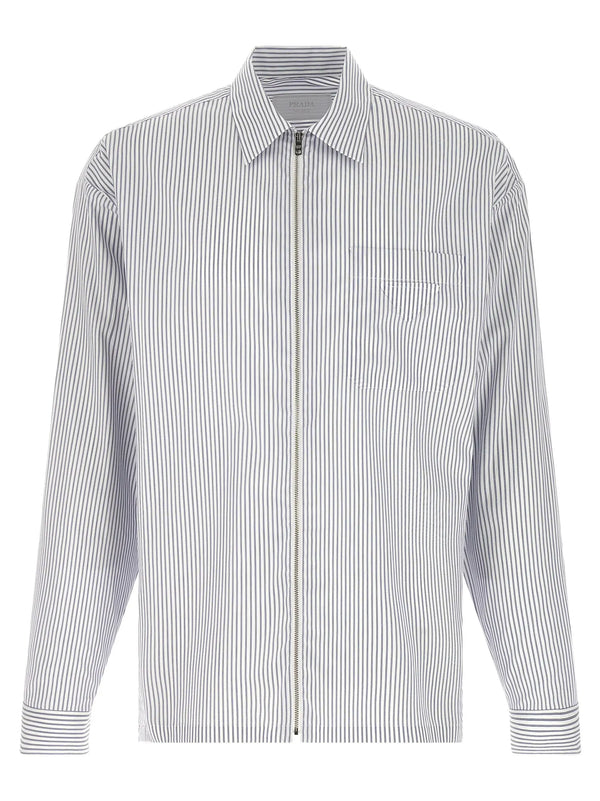 Prada Blue Cotton Blouse Prada