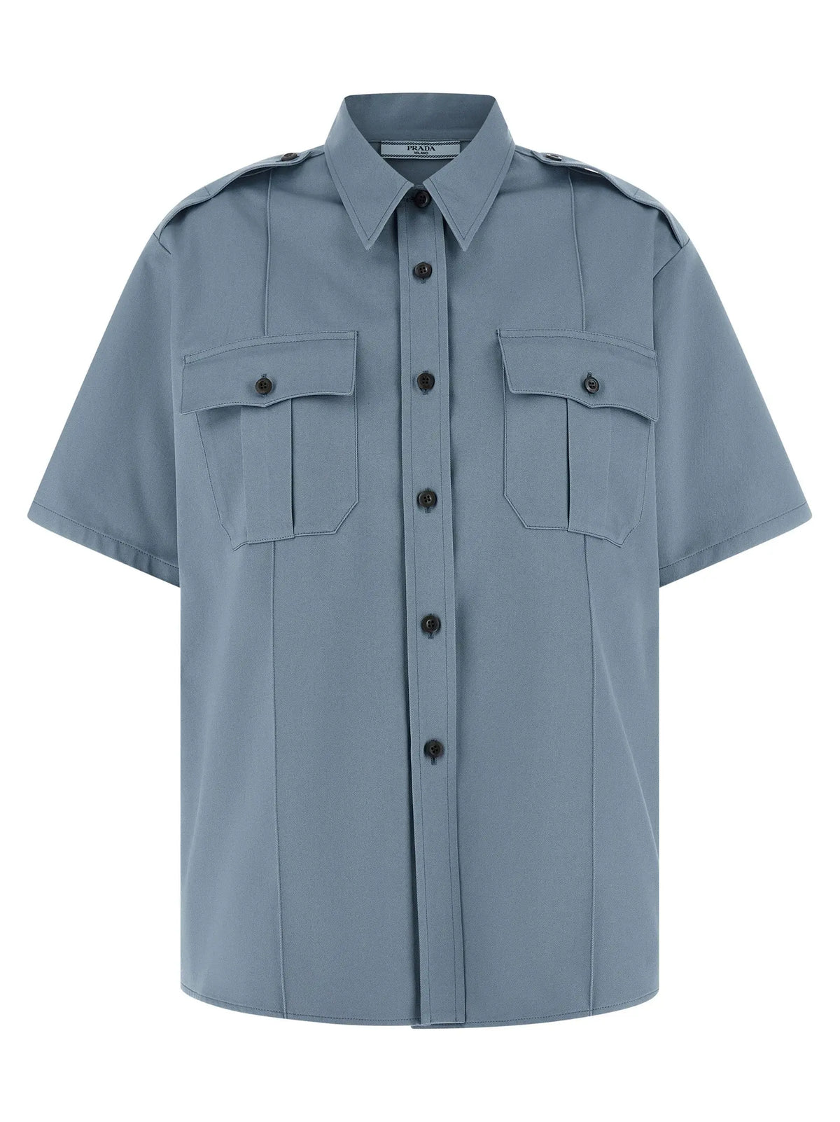 Prada Blue Cotton Blouse Prada
