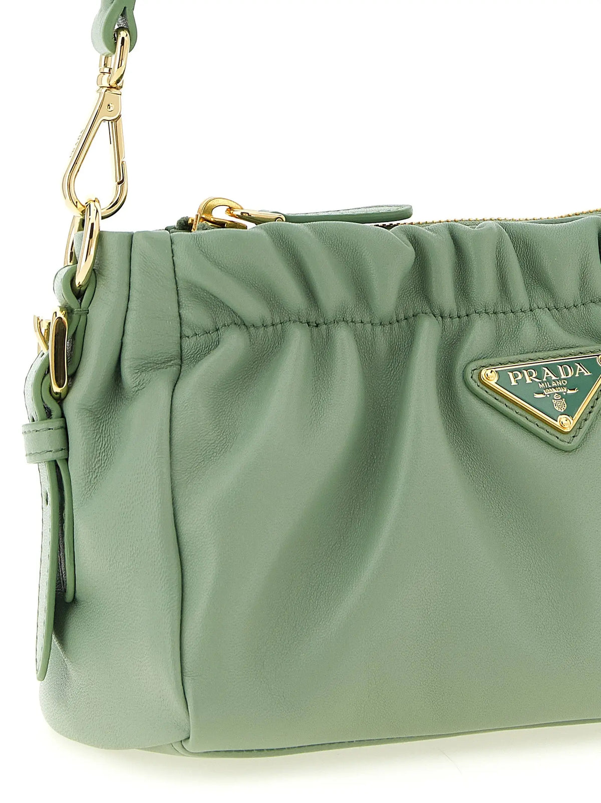 Prada Bicolor Lamb Leather Shoulder Bag Prada