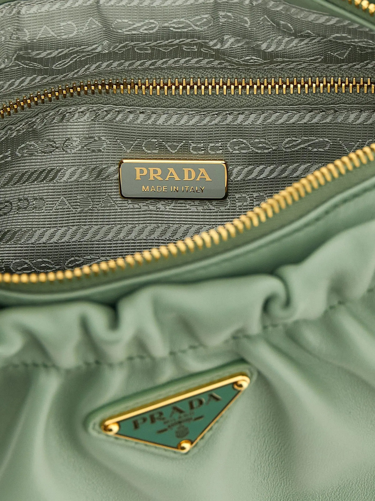 Prada Bicolor Lamb Leather Shoulder Bag Prada