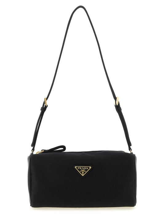 Prada Black Viscose Shoulder Bag Prada