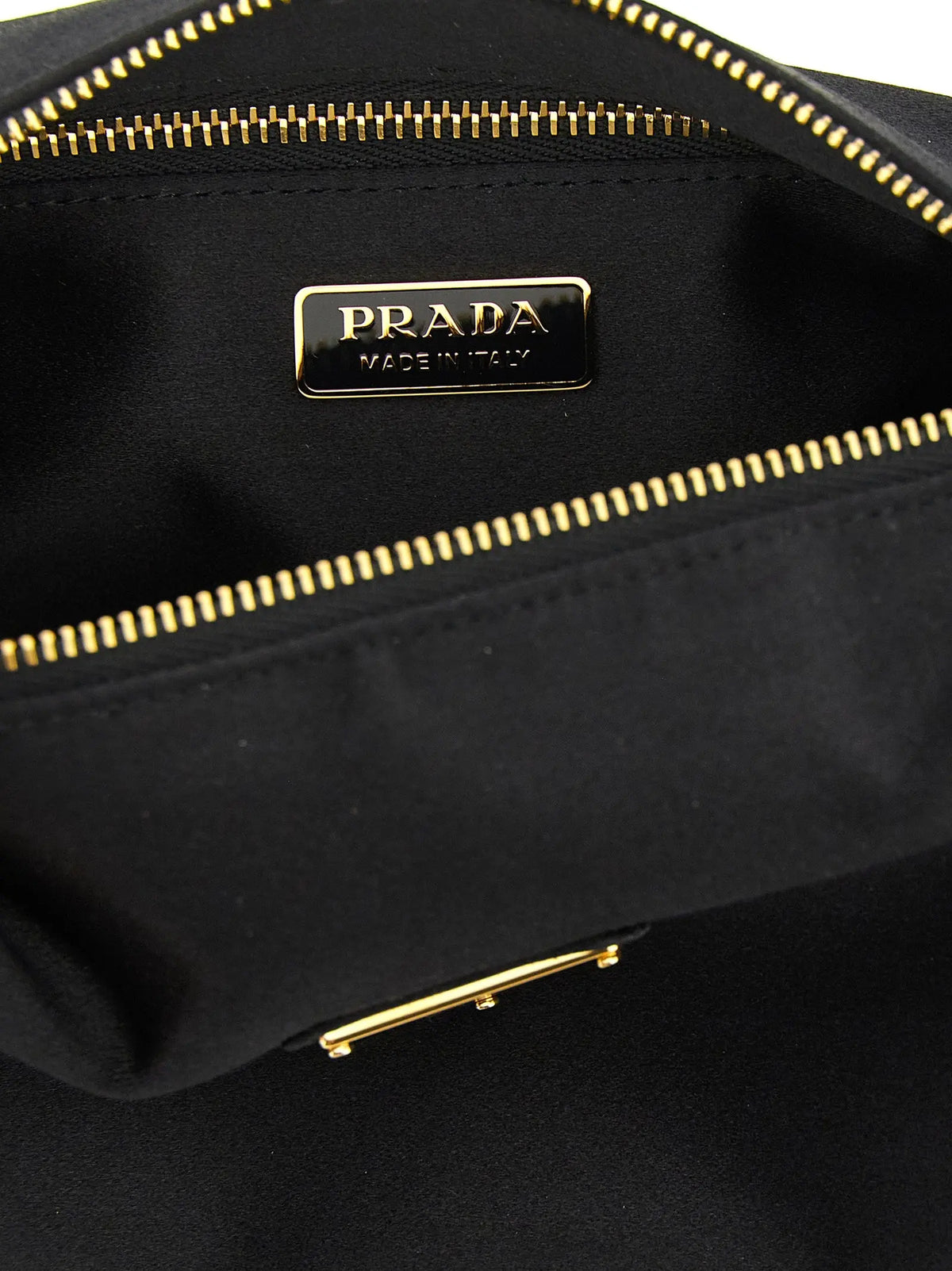 Prada Black Viscose Shoulder Bag Prada
