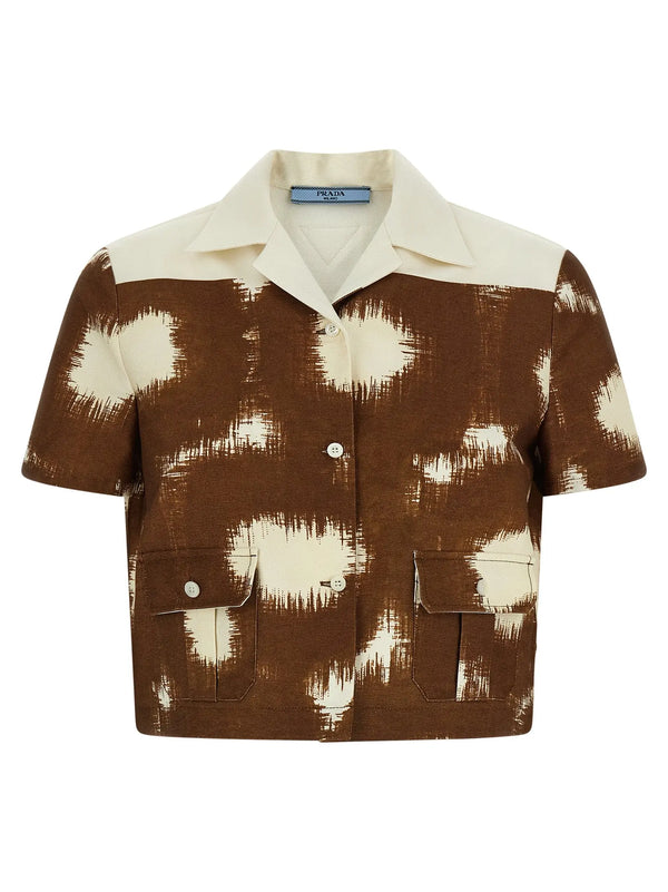 Prada Brown Cotton Blouse Prada